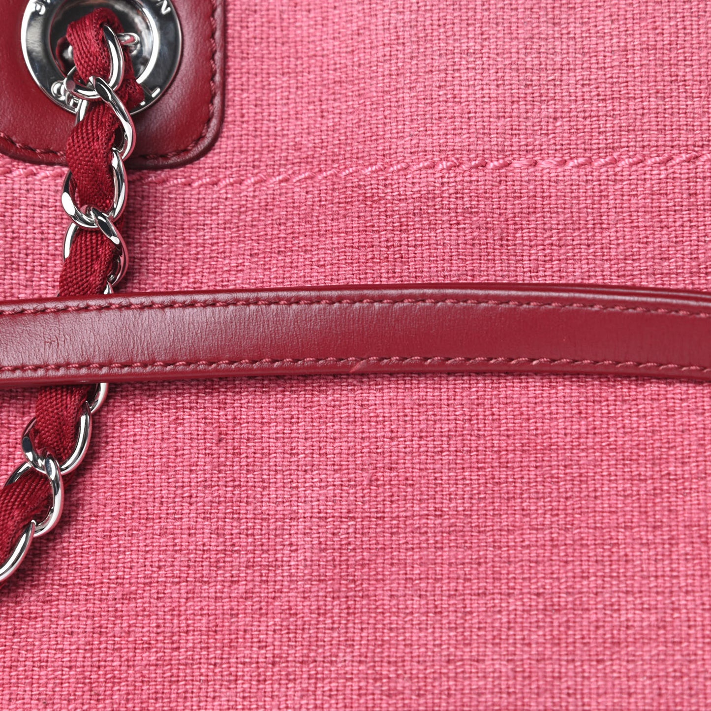 Canvas Small Deauville Tote Red