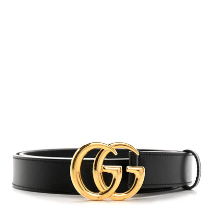 Gucci Plutone Calfskin Double G 30mm Belt 90 36 Black 1 of 8