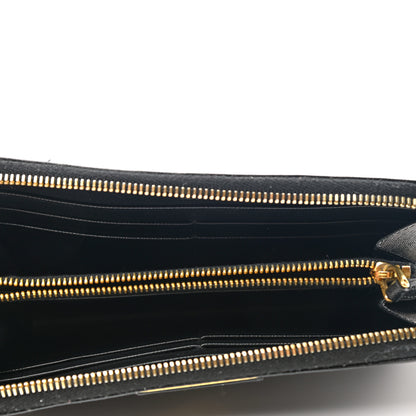 Prada Saffiano Metal Zip Around Wallet Black 5 of 8