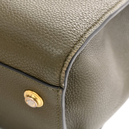 Louis Vuitton Taurillon City Steamer MM Kaki Black 13 of 13