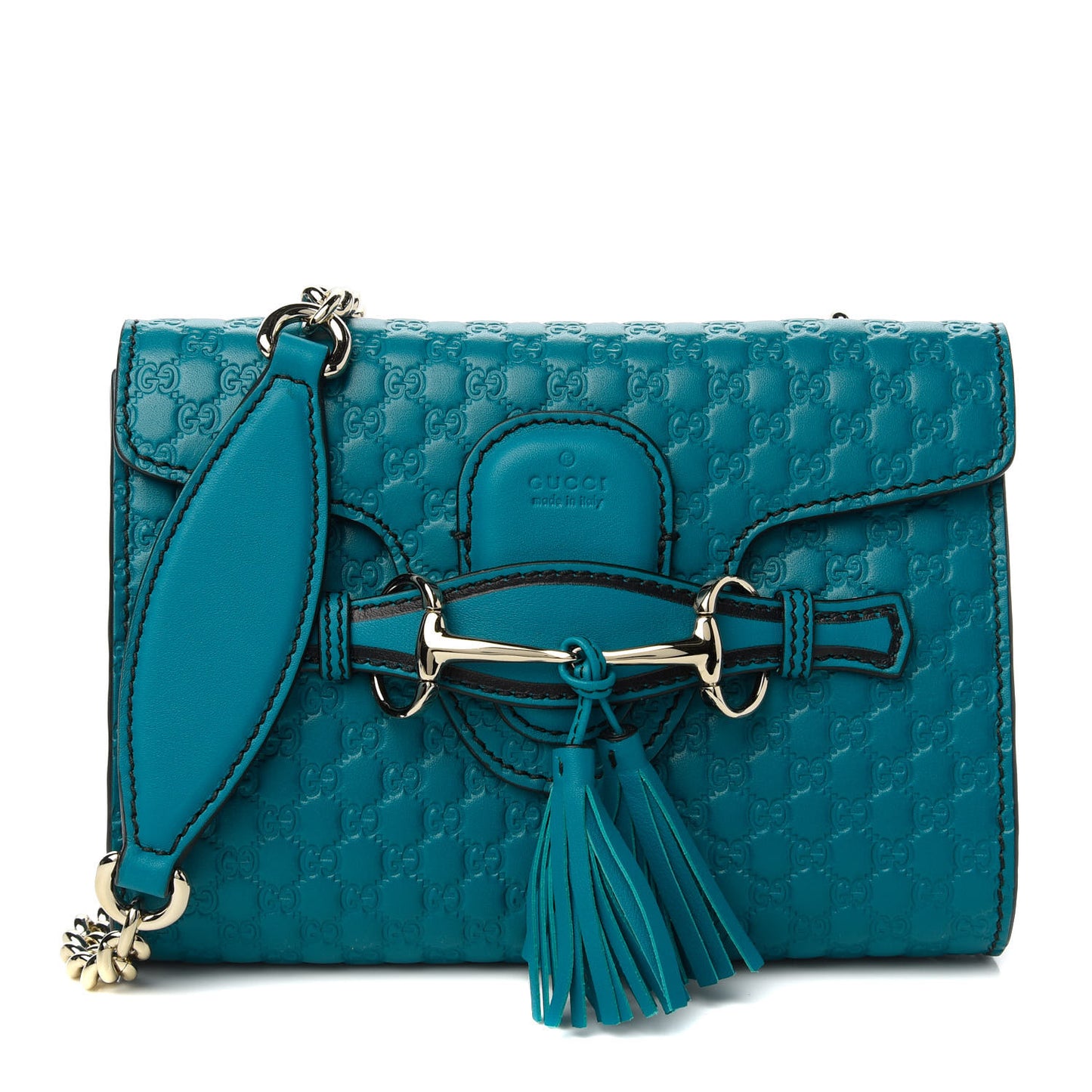 Microguccissima Mini Emily Shoulder Bag Deep Cobalt