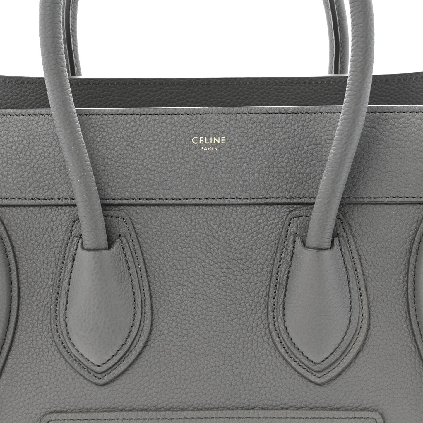 Baby Drummed Calfskin Micro Luggage Kohl