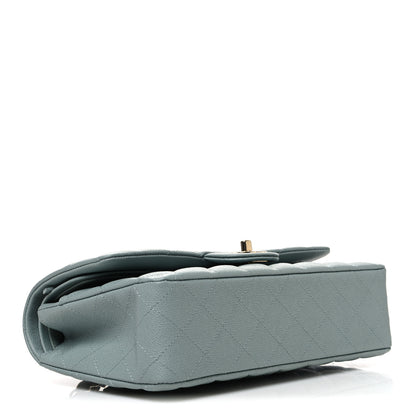 Chanel Caviar Quilted Medium Double Flap Light Green 4 of 10