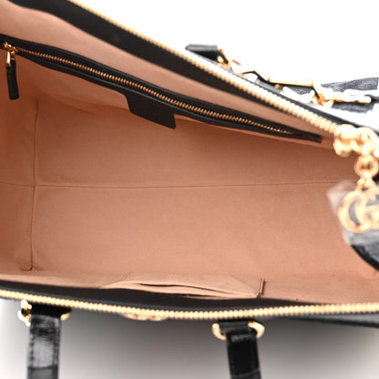 Gucci Suede Patent GG Web Medium Ophidia Tote Bag Black 5 of 11