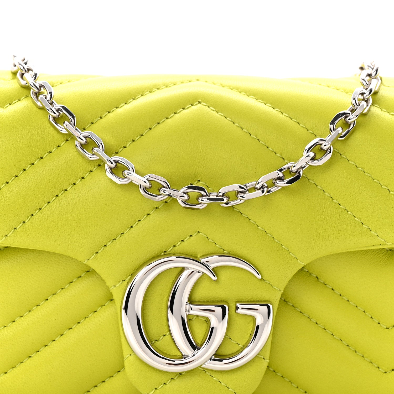 Gucci Lambskin Matelasse Mini GG Marmont Shoulder Bag Firefly 8 of 10