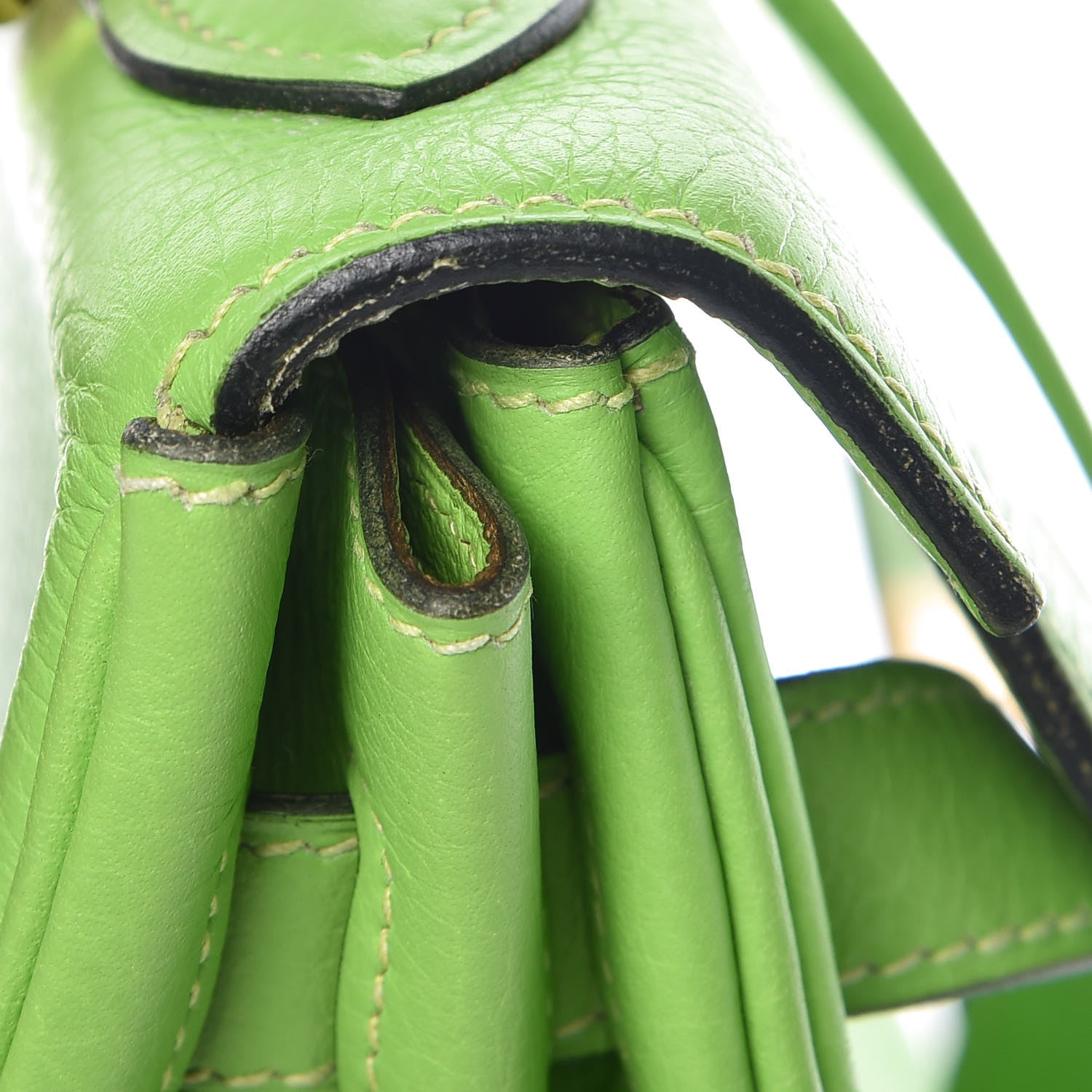 Hermes Taurillon Clemence Kelly Retourne 32 Vert Cru 37 of 41