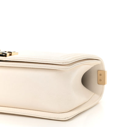 Chanel Caviar Quilted Medium Boy Flap White 8 of 10