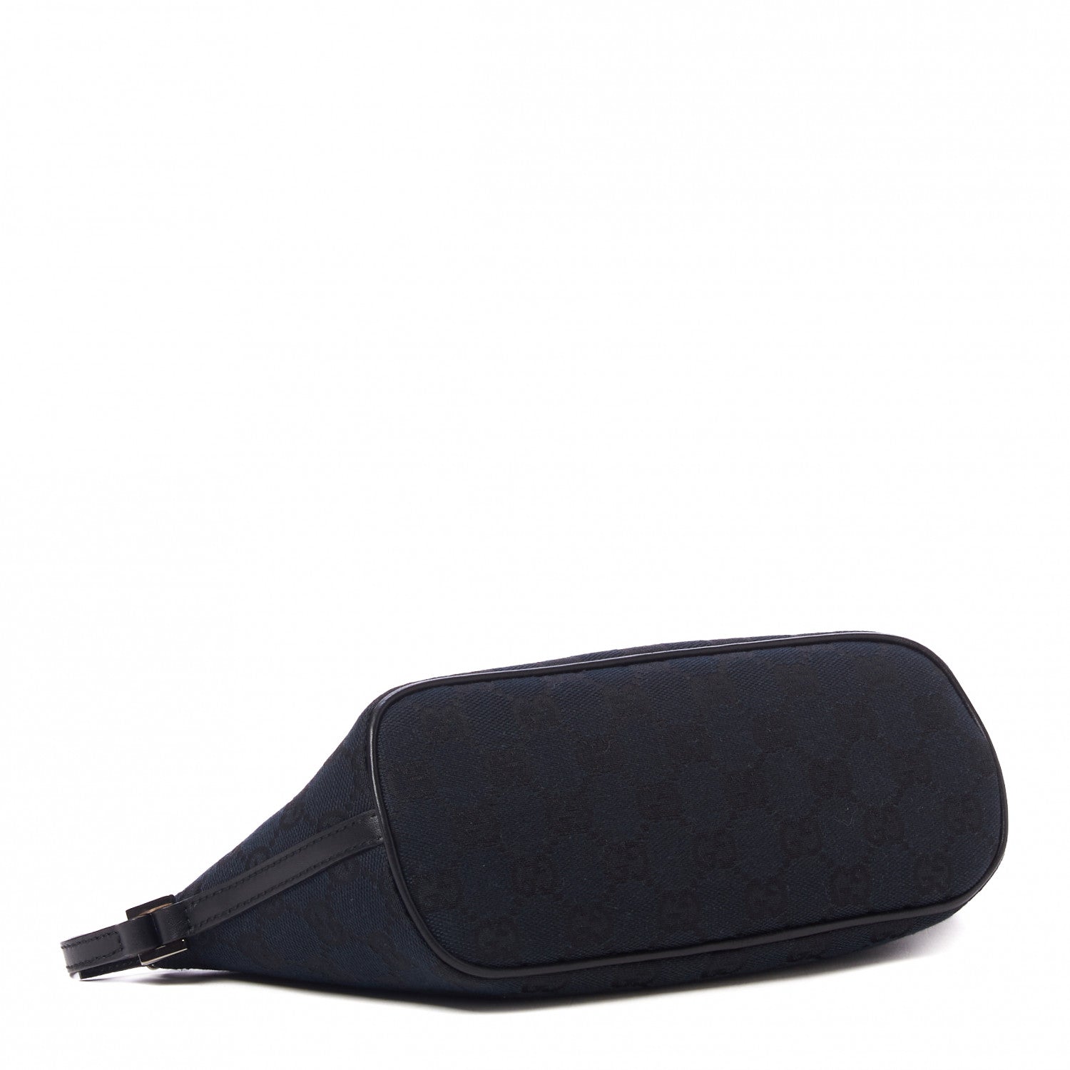 Gucci Denim Monogram Boat Pochette Black 3 of 8