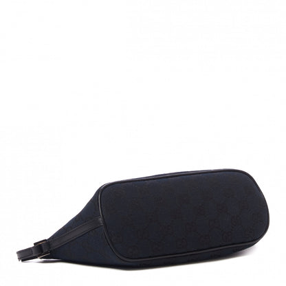 Gucci Denim Monogram Boat Pochette Black 3 of 8