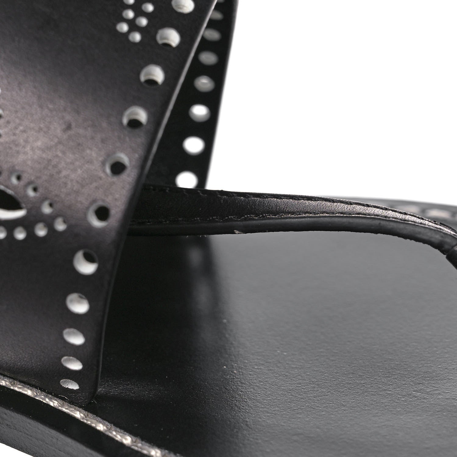 Louis Vuitton Soft Calfskin Perforated Horizon Flat Sandals 38 Black 10 of 10