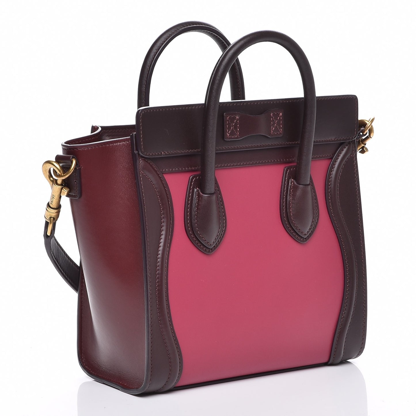 Satin Calfskin Nano Tri-Color Luggage Orchid
