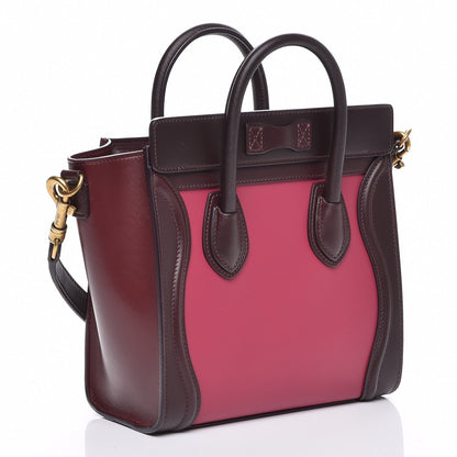 Celine Satin Calfskin Nano Tri-Color Luggage Orchid 4 of 8