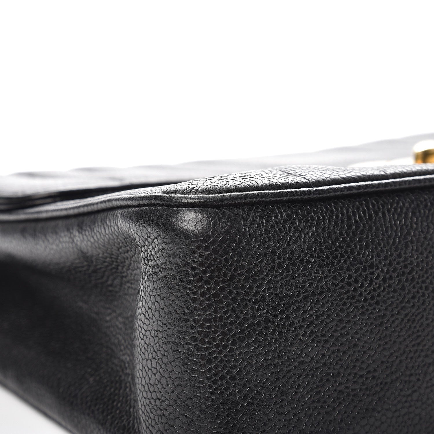 Chanel Caviar Vertical Quilted Jumbo Flap Black 12 of 15