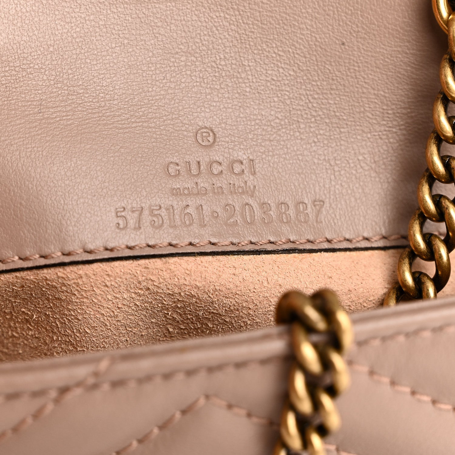 Gucci Calfskin Matelasse Heart GG Marmont 2.0 Coin Purse On A Chain Porcelain Rose 6 of 9