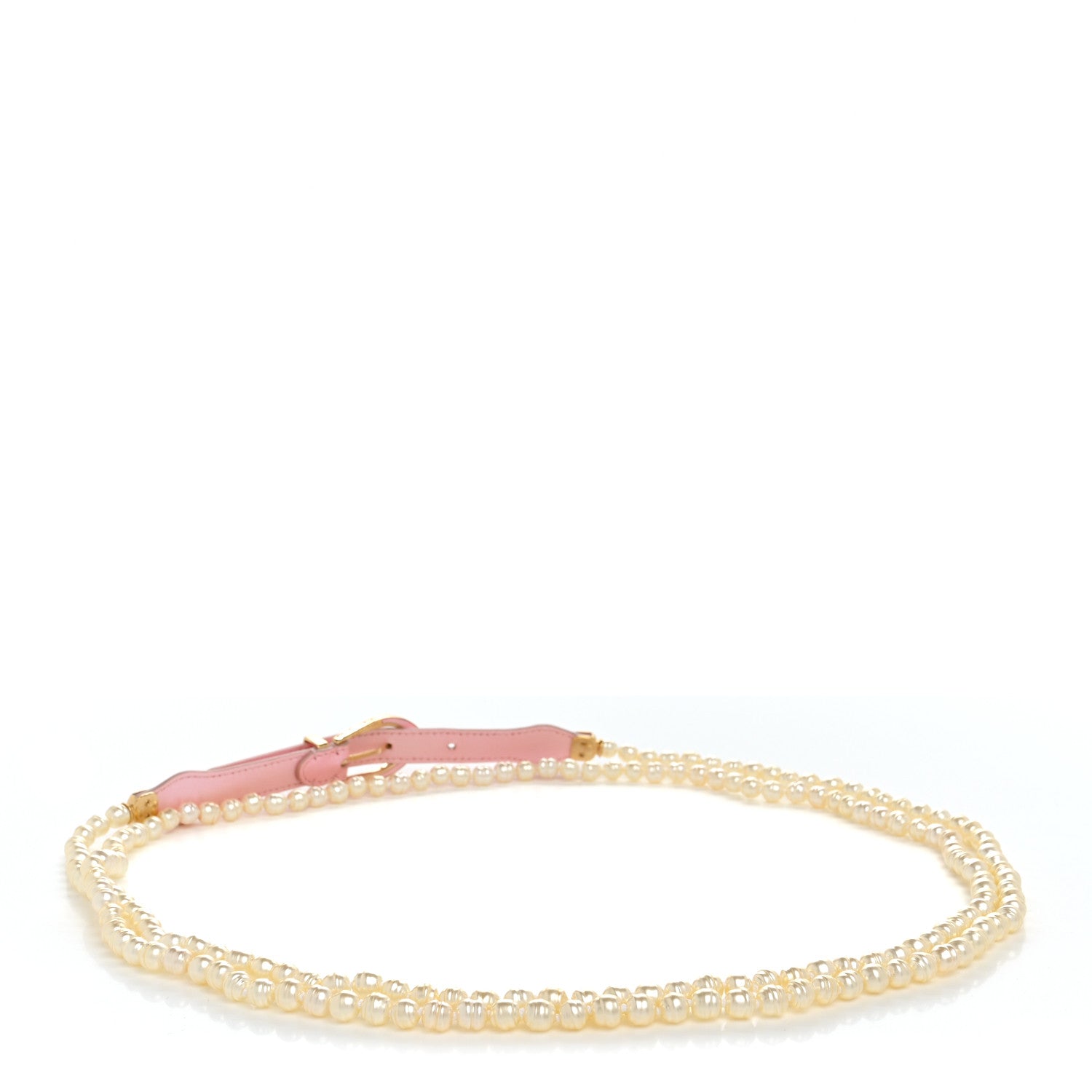 Chanel Iridescent Lambskin Pearl Belt S Light Pink Pearly White 2 of 5