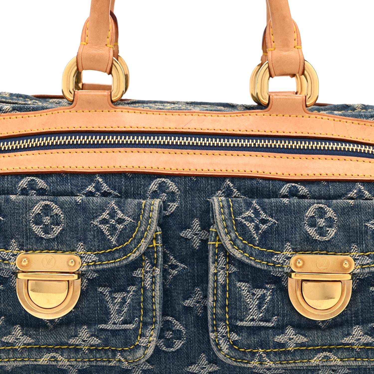 Louis Vuitton Monogram Denim Neo Speedy Blue 8 of 10