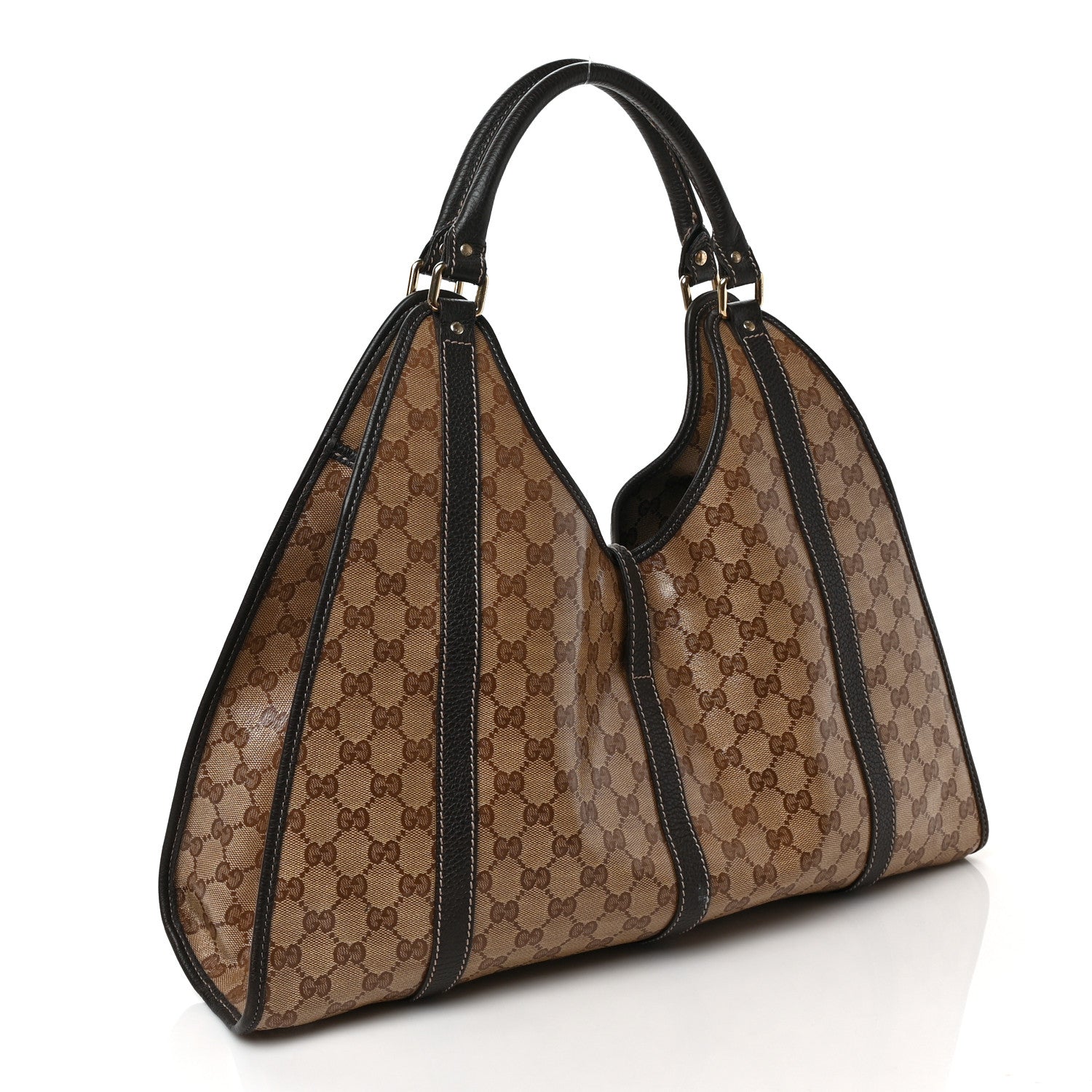 Gucci Crystal Monogram Dollar Calfskin Medium Joy Shoulder Bag Beige Ebony Testa Di Moro 3 of 10