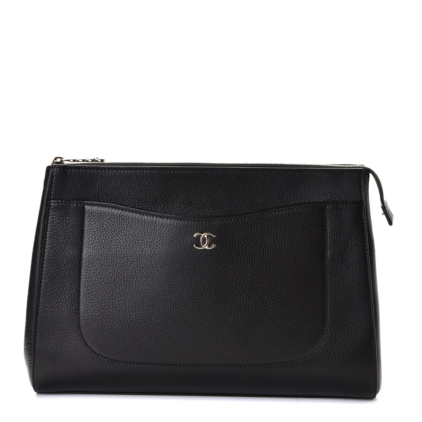 Grained Calfskin Large Neo Executive Cosmetic Case Black