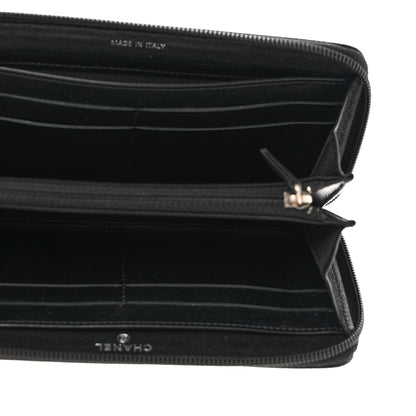 Chanel Caviar Large Timeless CC Zip Around Wallet Black 5 of 10