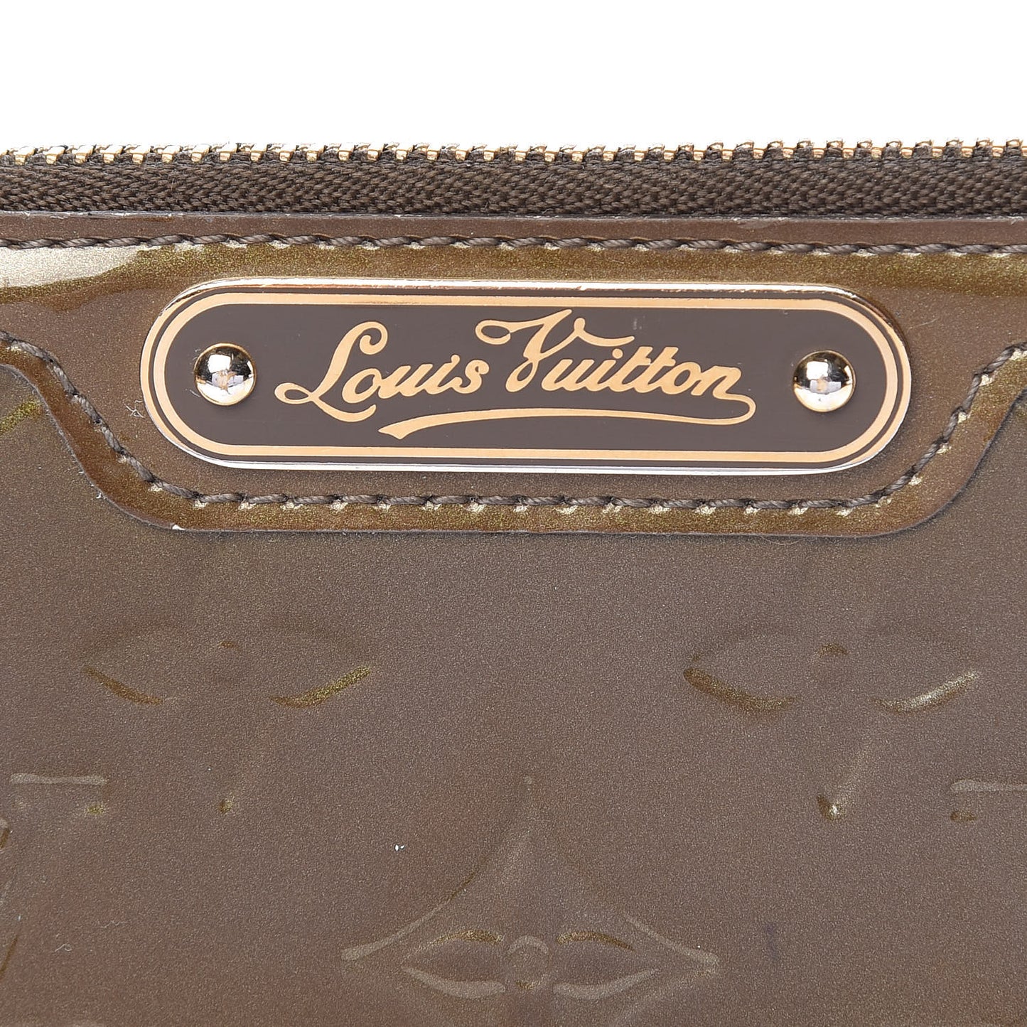 Vernis Key Pouch Vert Bronze