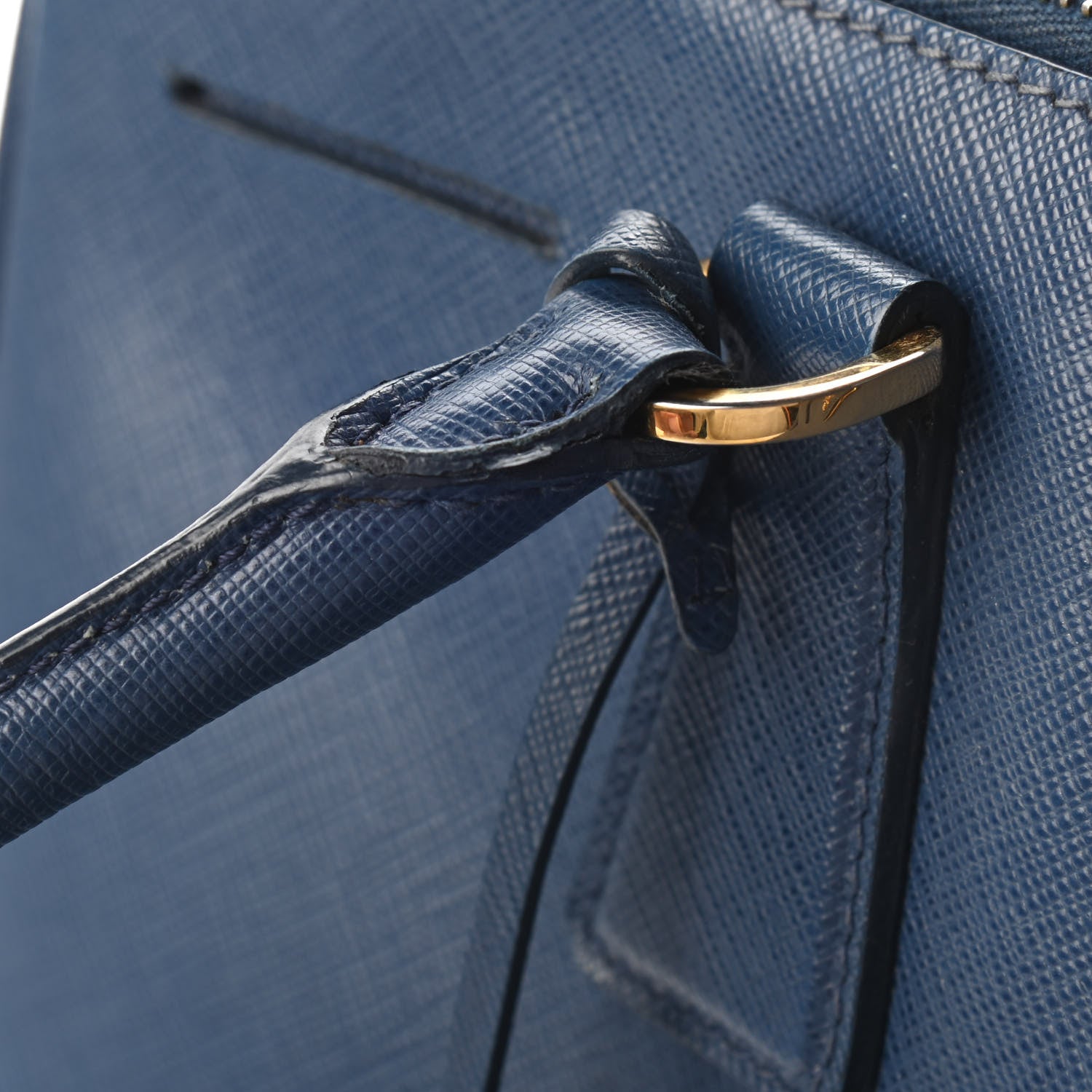 Prada Saffiano Lux Medium Tote Bluette 11 of 14