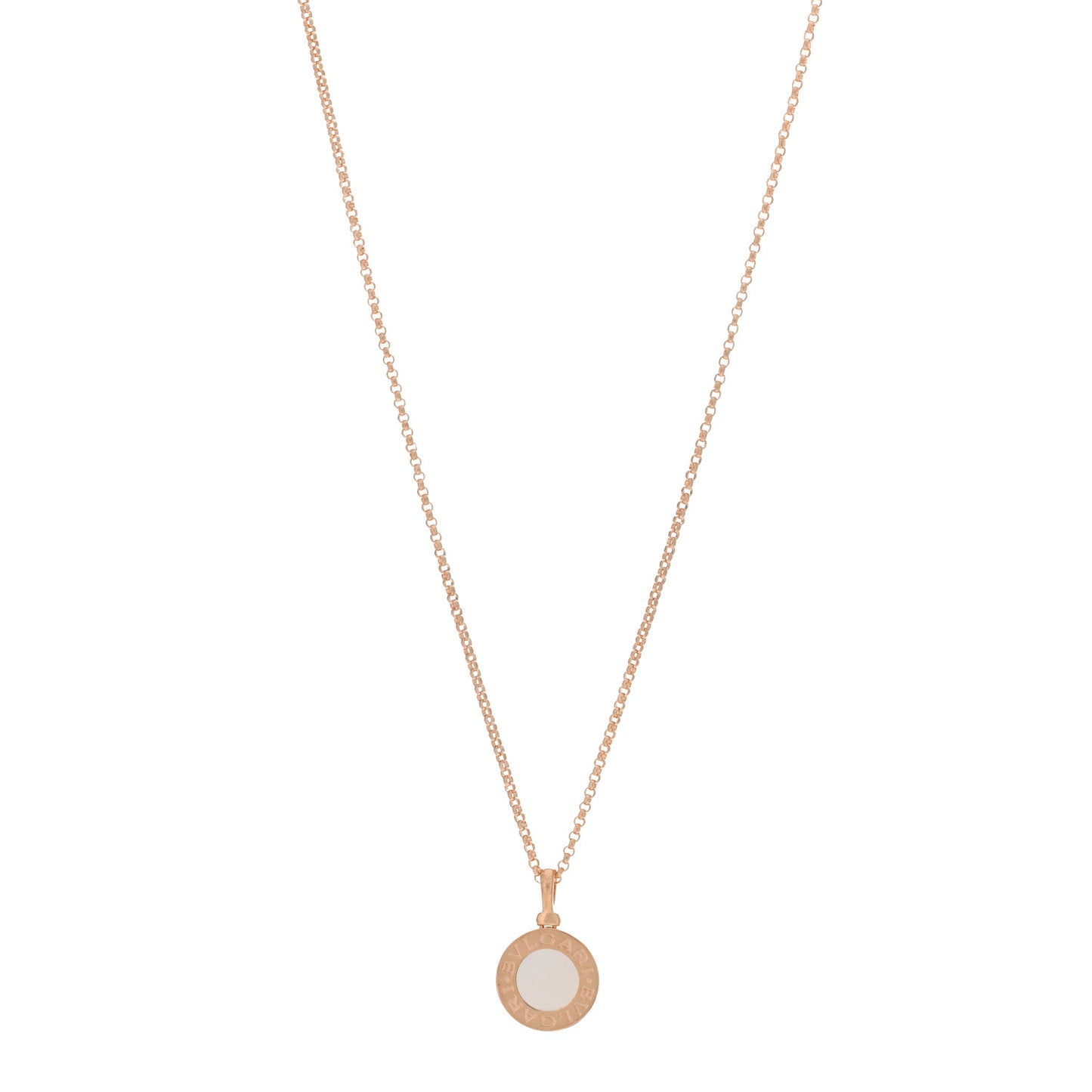 18K Rose Gold Mother of Pearl BVLGARI BVLGARI Pendant Necklace