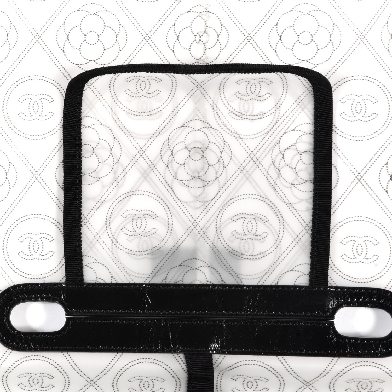 Chanel PVC Calfskin Coco Bag Raincoat White Black 6 of 9