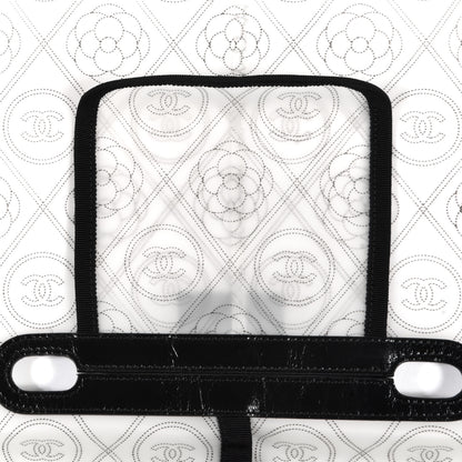 Chanel PVC Calfskin Coco Bag Raincoat White Black 6 of 9