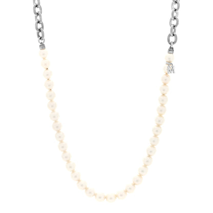 Mikimoto X COMME DE GARCON Sterling Silver Akoya Pearl 6-6.5mm Strand Necklace 1 of 5