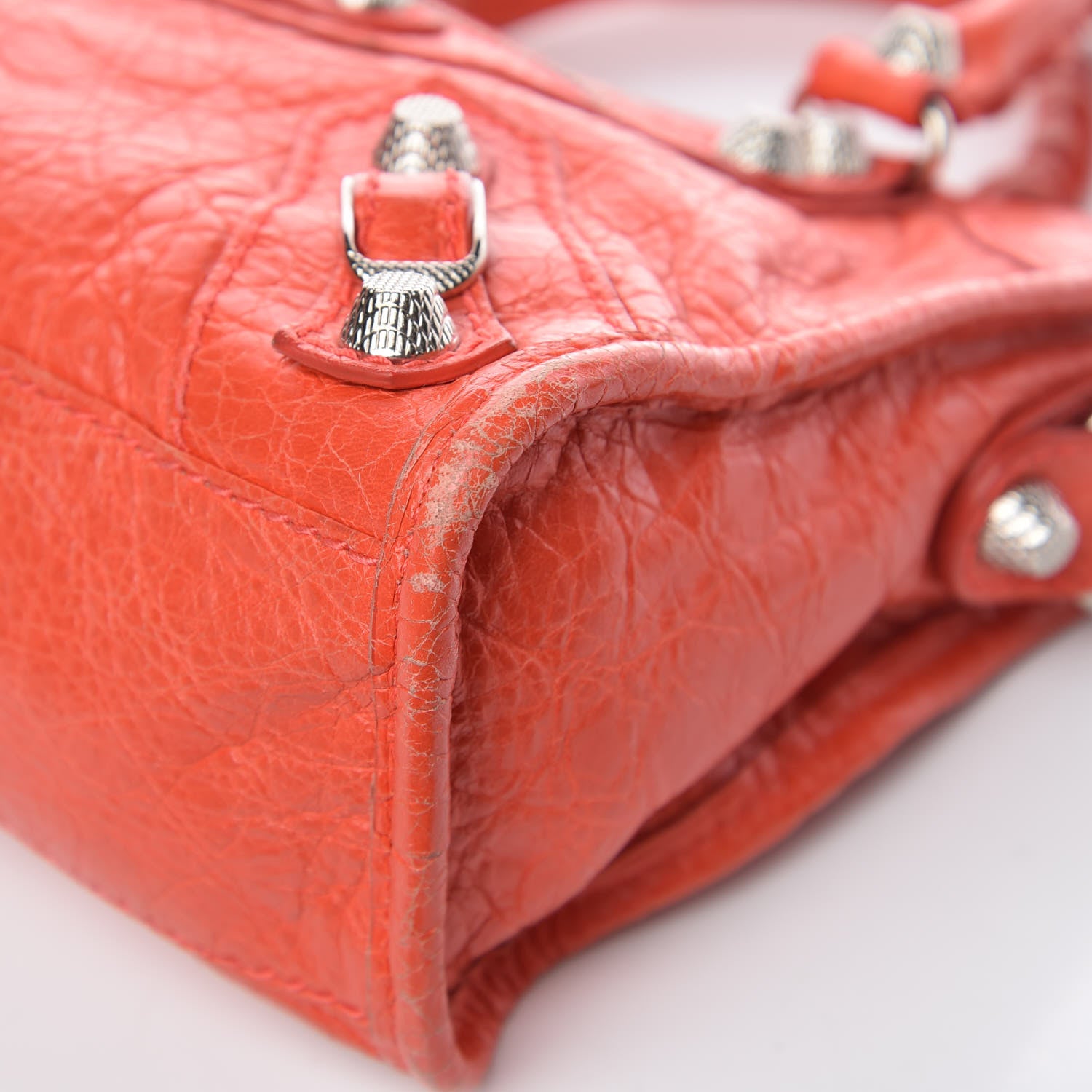 Balenciaga Agneau Giant 12 Silver Hardware Mini City Rose Corail 16 of 17
