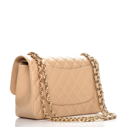 Chanel Caviar Quilted Jumbo Double Flap Beige 3 of 8