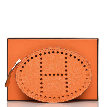 Hermes Chevre Mysore Evelyne Coin Purse Orange 8 of 8