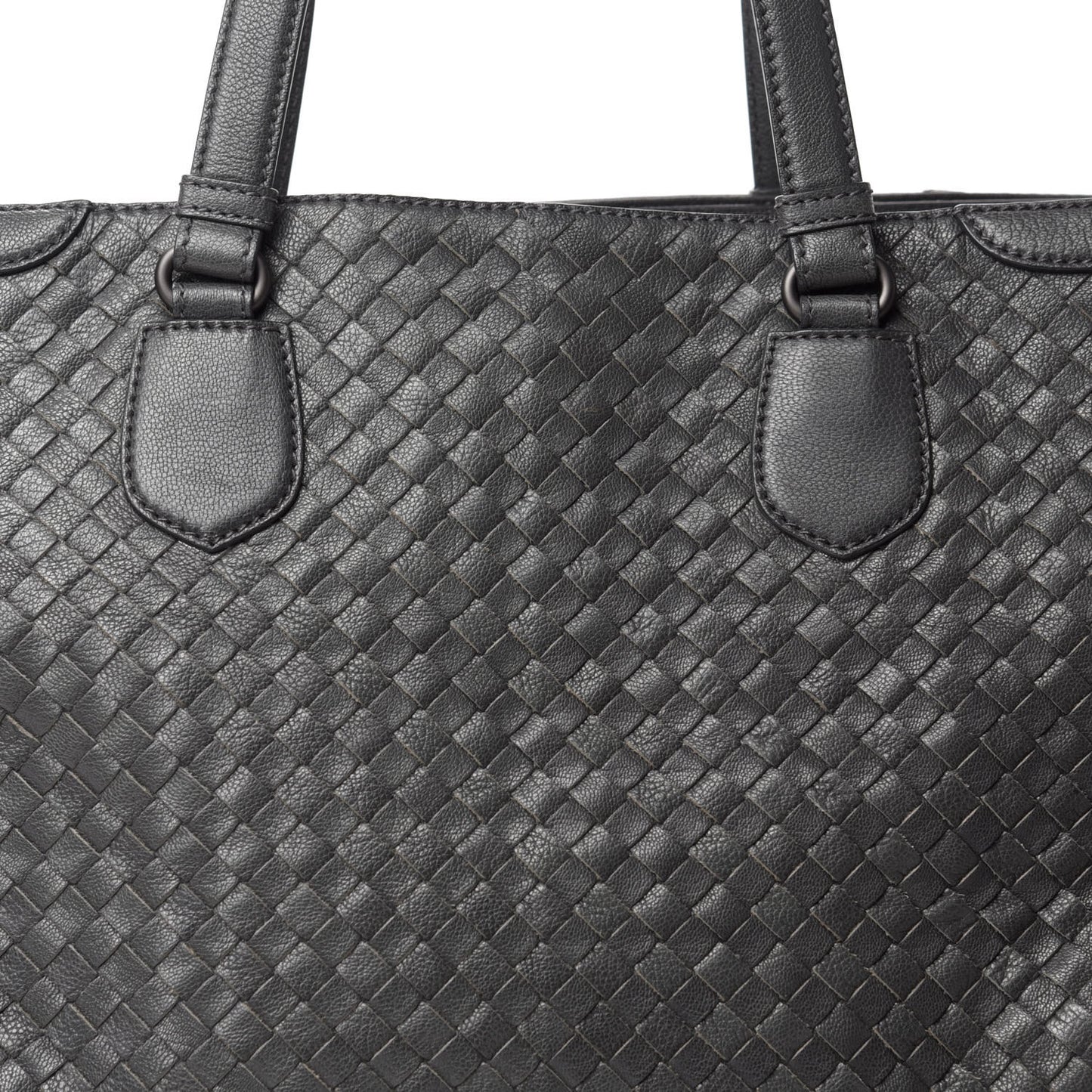 Nappa Intrecciato Large Top Handle Tote Grey