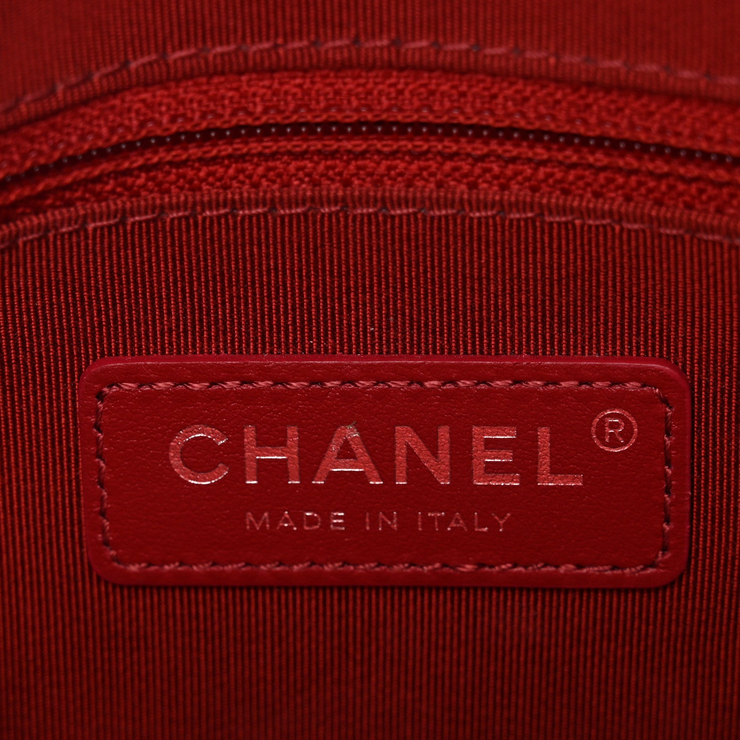 Chanel Calfskin Chain 20s Signature Bowling Bag Red 6 of 10