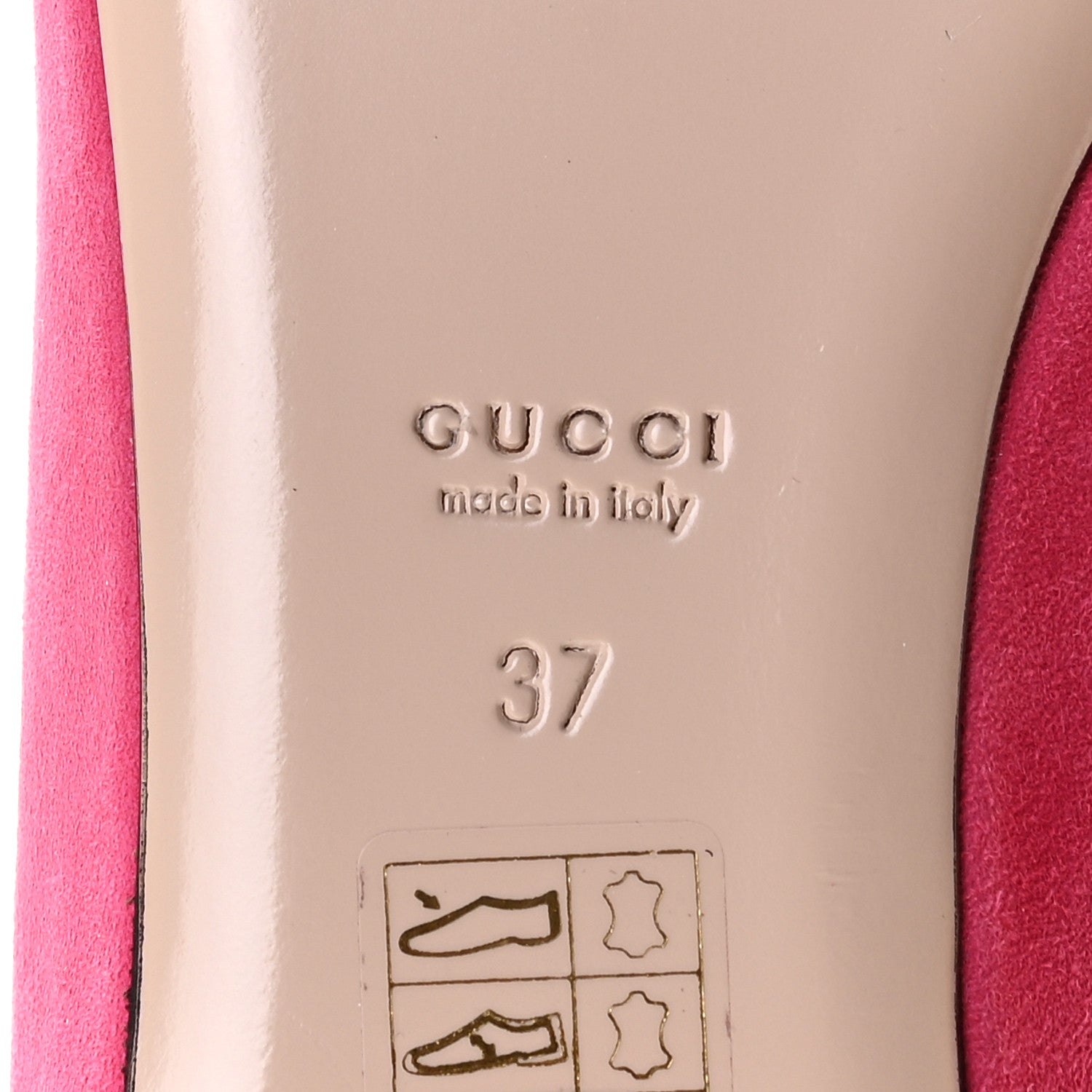 Gucci Kid Scamosciato GG Marmont Fringe Flats 37 Hot Pink 11 of 13