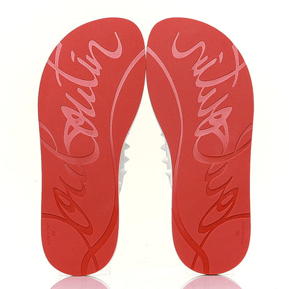 Christian Louboutin Rubber Spike Loubi Donna Flip Flop 39 White 4 of 4