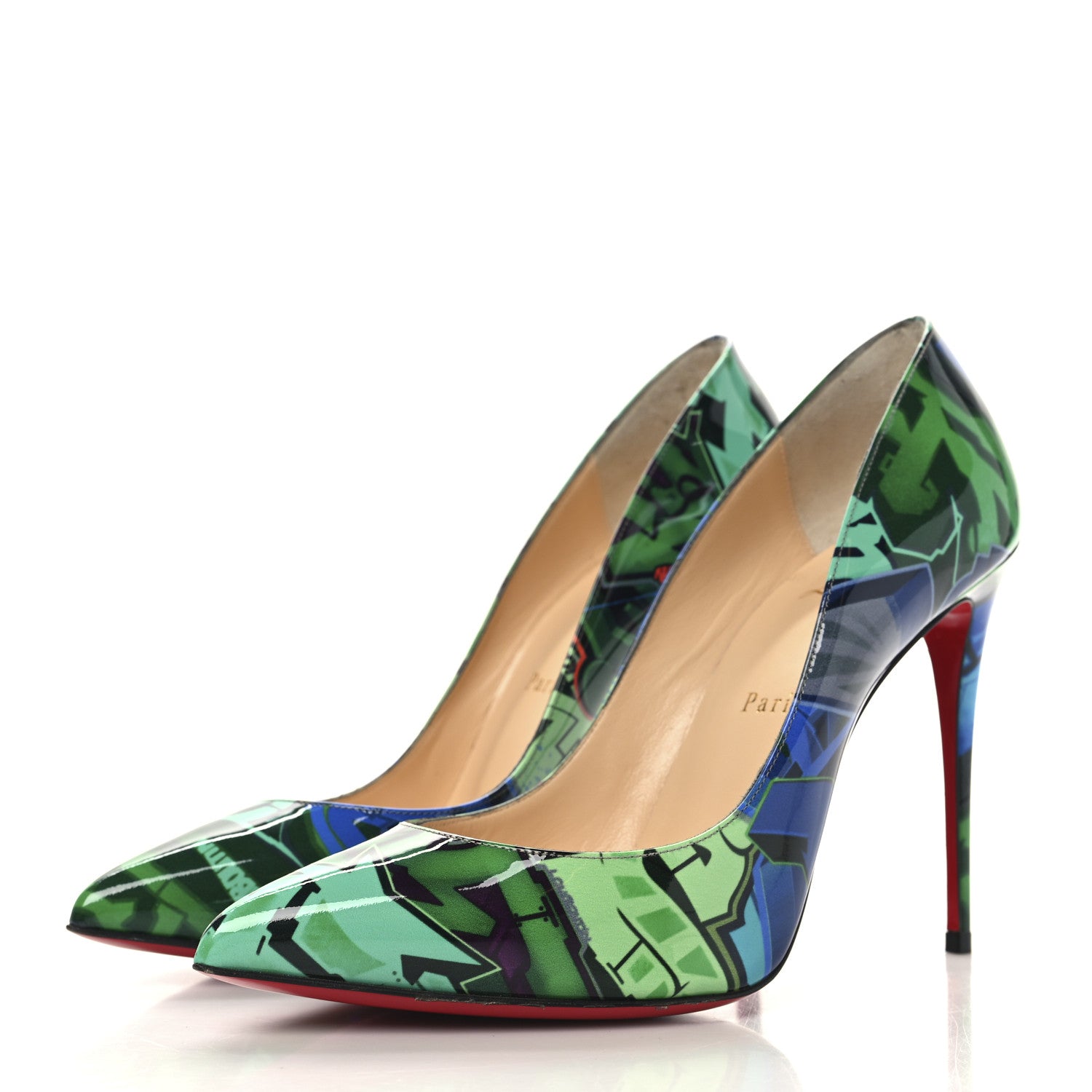 Christian Louboutin Patent Metrograf Pigalle Follies 100 Pumps 39 Multicolor 4 of 9