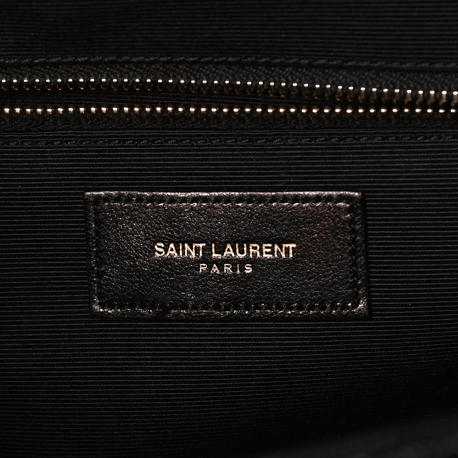 Saint Laurent Grain De Poudre Matelasse Chevron Large Monogram Satchel Black 6 of 11