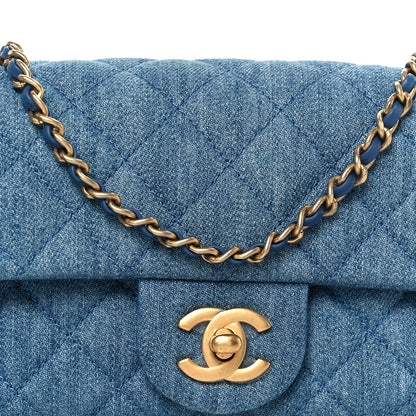 Chanel Denim Quilted Mini Pearl Crush Rectangular Flap Blue 9 of 11