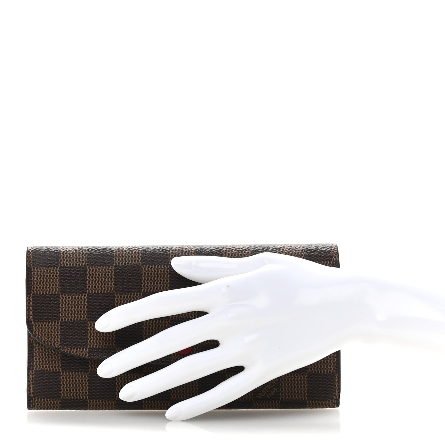 Damier Ebene Emilie Wallet Red
