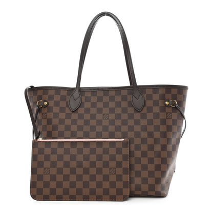 Louis Vuitton Damier Ebene Neo Neverfull MM Rose Ballerine 1 of 11