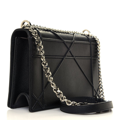 Christian Dior Grained Calfskin Large Diorama Flap Bag Black 2 of 4