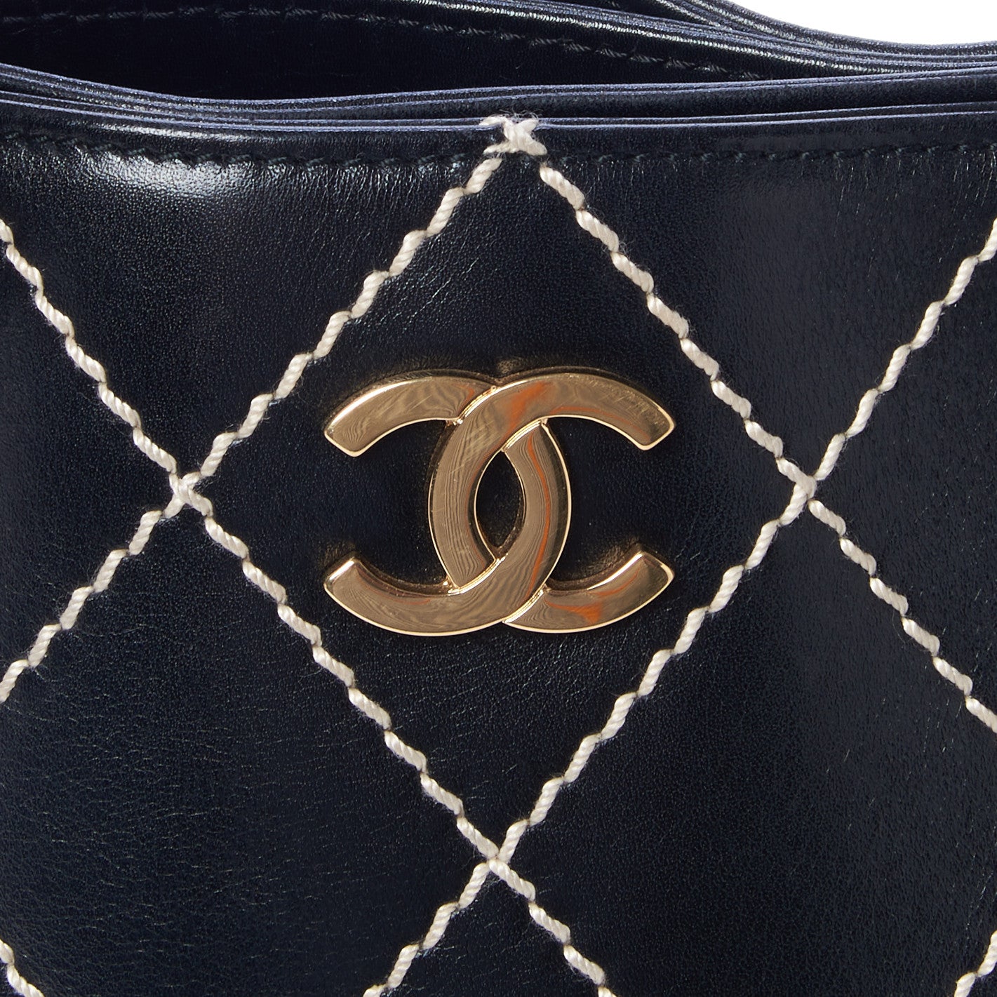 Chanel Calfskin Wild Stitch Large Tote Black 7 of 11