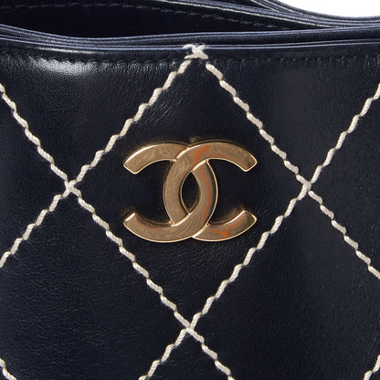 Chanel Calfskin Wild Stitch Large Tote Black 7 of 11