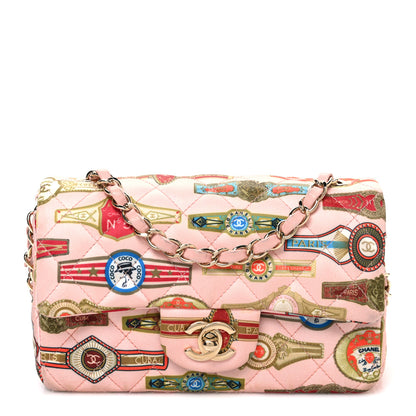 Chanel Satin Paris Cuba Cigare Print Mini Flap Pink 1 of 10