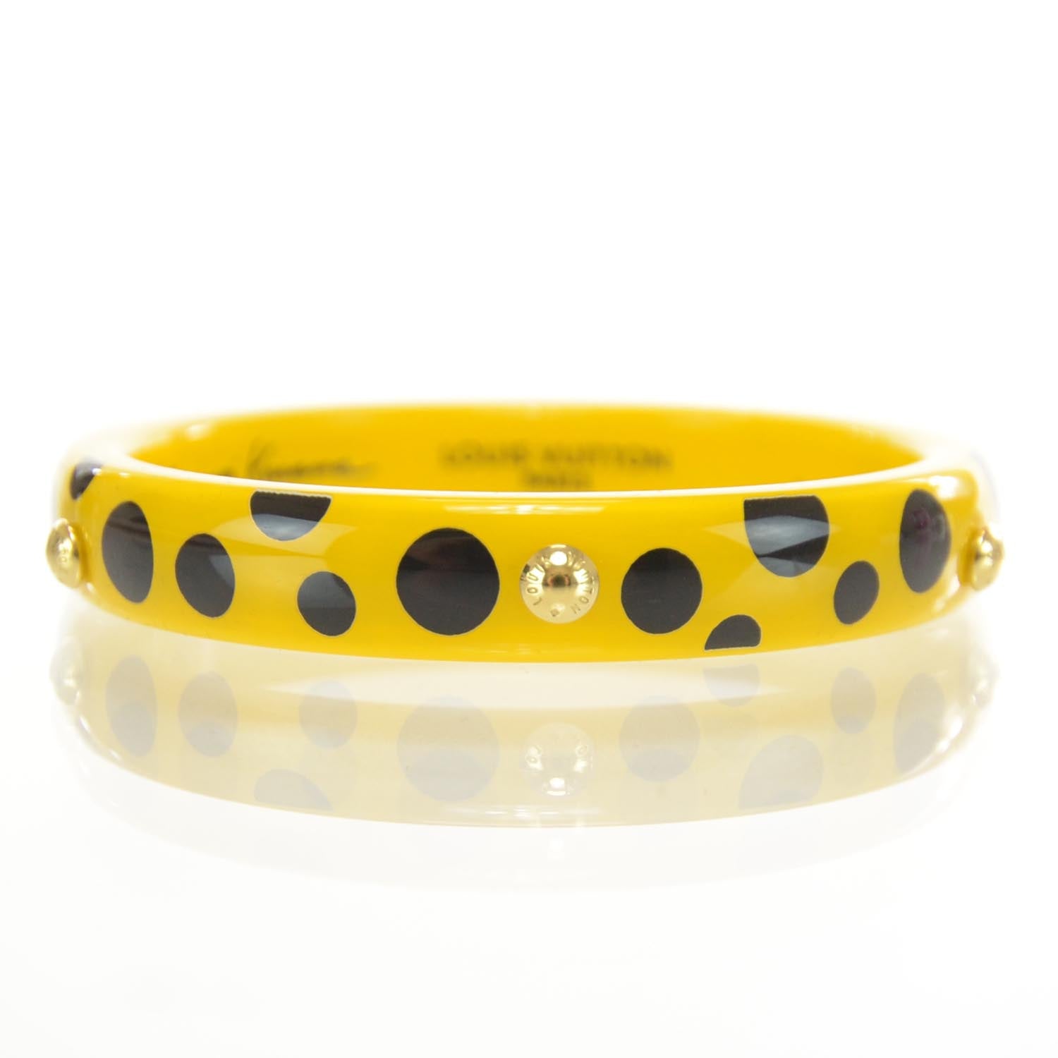 Louis Vuitton Kusama Infinity Dots Bracelet Bangle PM Yellow 1 of 5