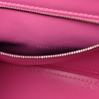 Balenciaga Shiny Calfskin Crocodile Embossed Small Hourglass Top Handle Bag Baby Pink 7 of 11