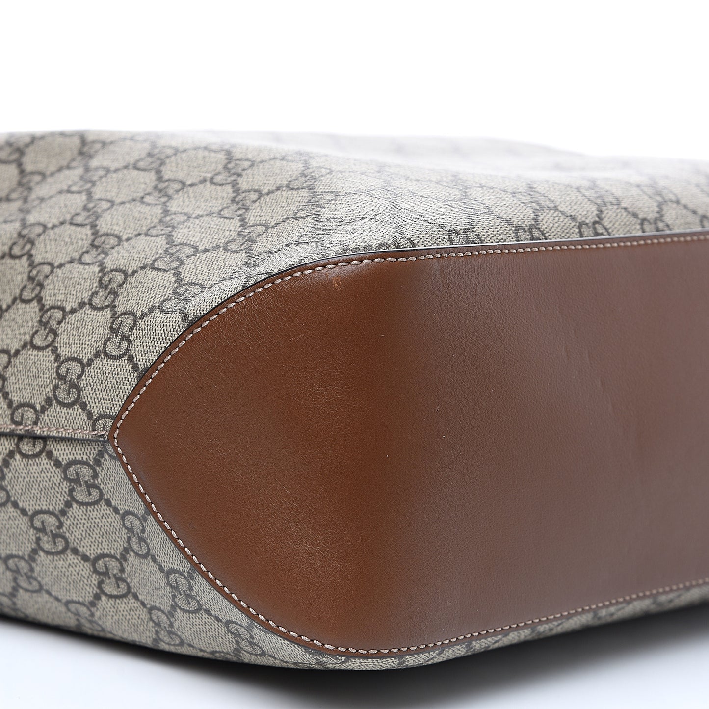 GG Supreme Monogram Large Linea A Hobo Light Brown