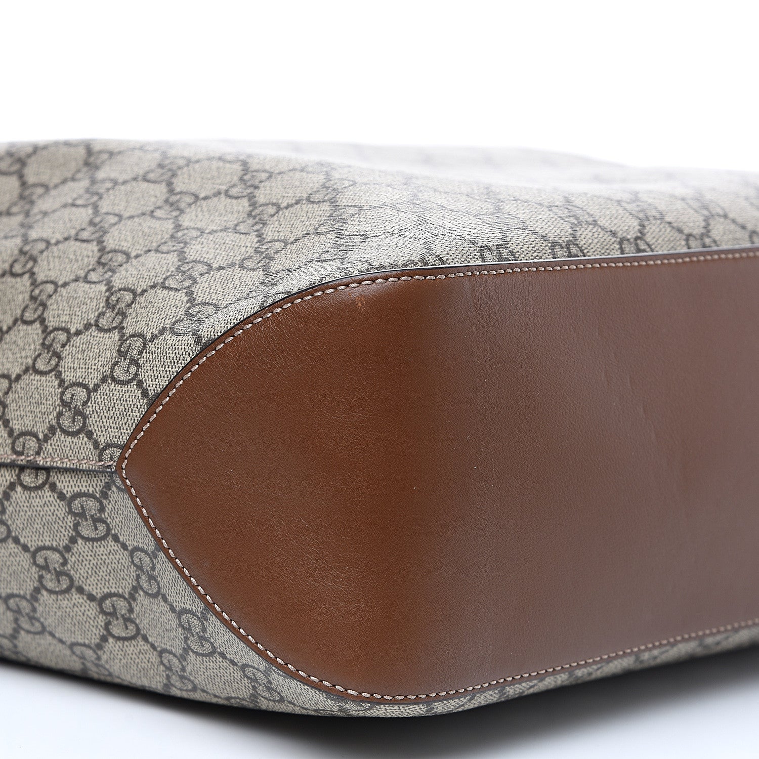 Gucci GG Supreme Monogram Large Linea A Hobo Light Brown 7 of 9