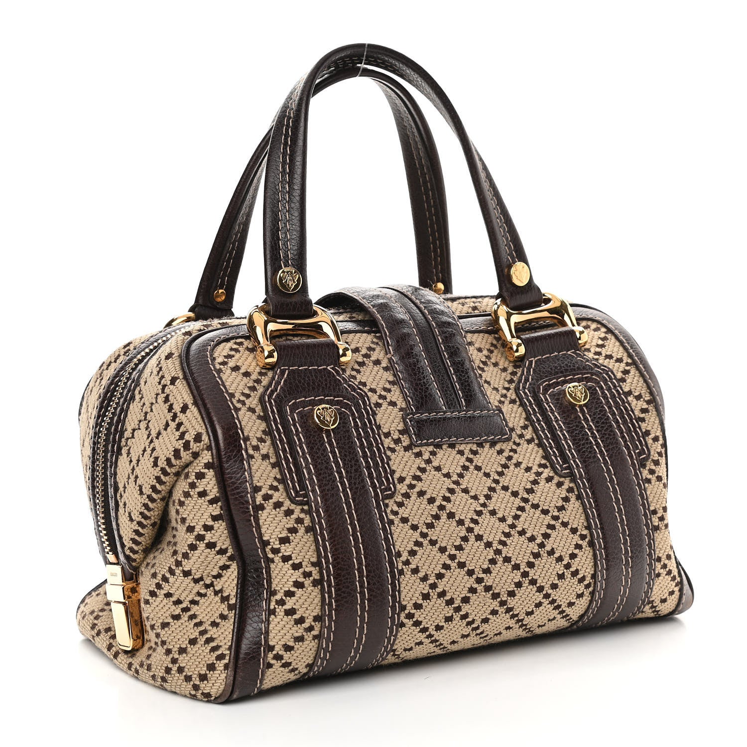 Gucci Monogram Medium Aviatrix Boston Ebony Brown 3 of 10